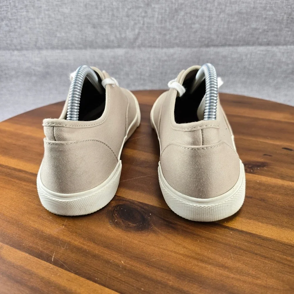 Old Navy Womens Tan Canvas Lace Up Sneakers Size 8 Casual‎ Shoes SZ 8